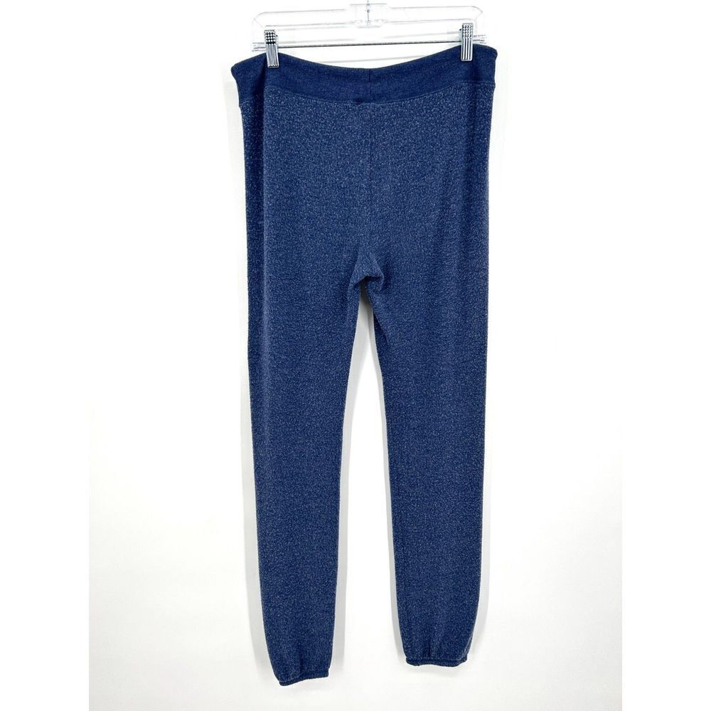 JUNK FOOD Blue Reverse Fleece Waist Tie Pull On Jogger Pants Size Medium - Picture 2 of 6